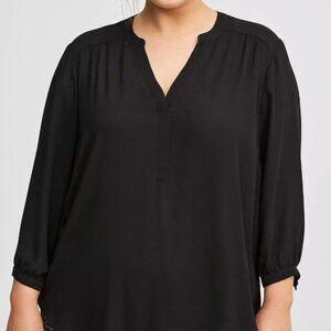 GUC Torrid Georgette 3/4 Sleeve Blouse